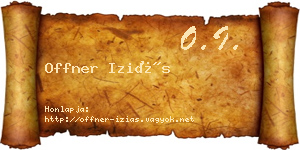 Offner Iziás névjegykártya